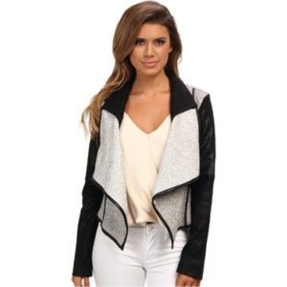 NWOT Blank NYC black/grey vegan wool jacket